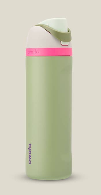 green owala with pink lining 