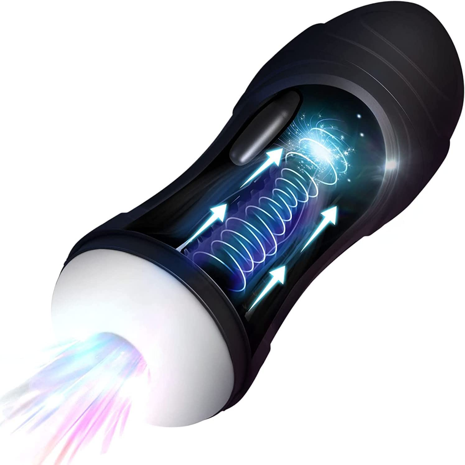 Black stroker with white sleeve