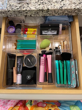 another reviewer's drawer using the organizers for makeup