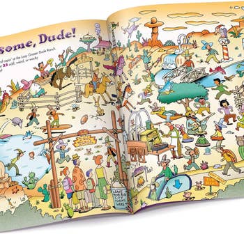 one of the puzzle books open to a puzzle