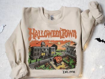 Halloween-themed sweatshirt with