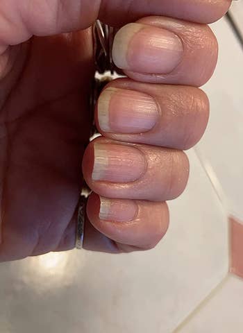 reviewer's perfect nails and cuticles