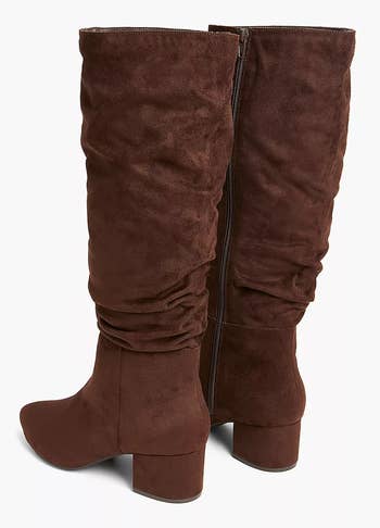 the slouchy dark brown boots from the back