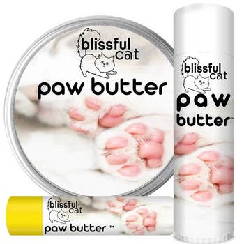 product photo of tubes and tin of paw butter