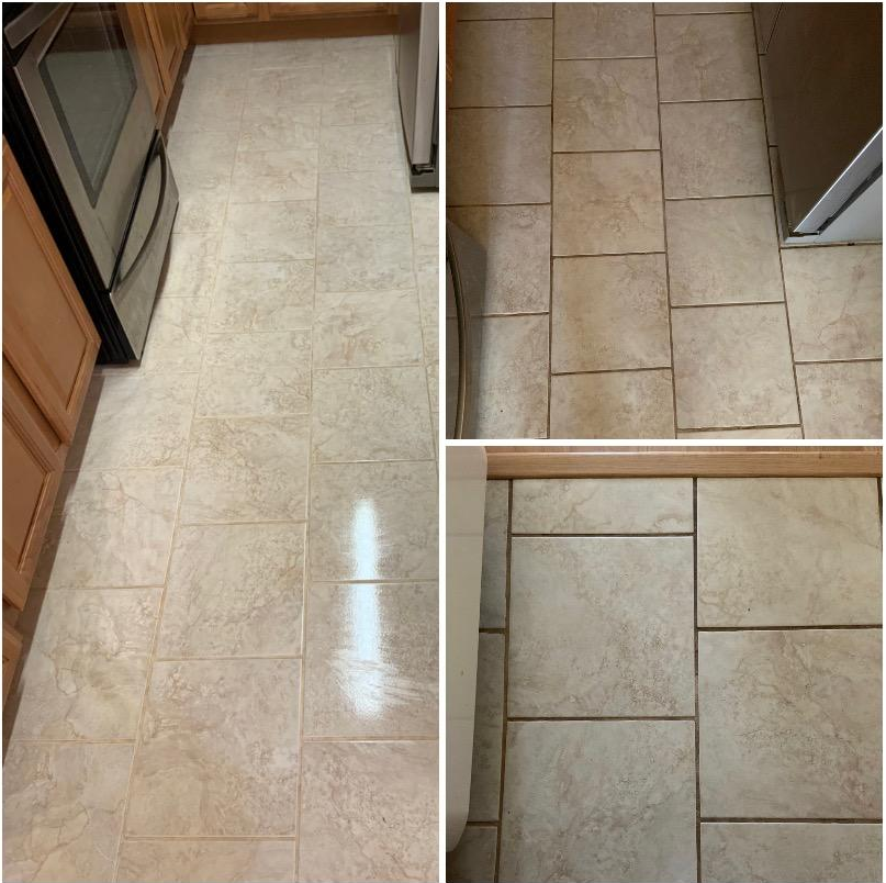A reviewers floors with grout in the cracks before using the steam cleaner and the grout eliminated after using the cleaning tool