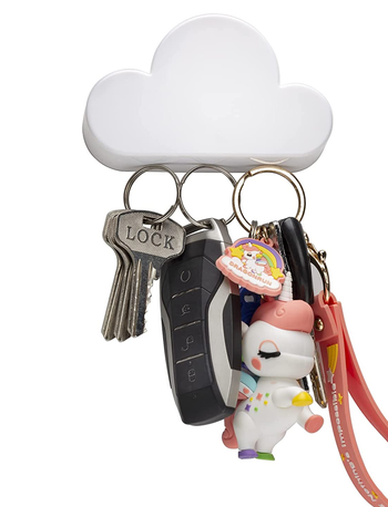the cloud key holder holding three sets of keys