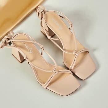 the strappy sandals in nude