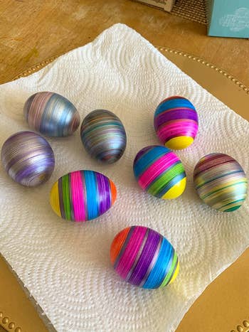 reviewer's multicolored eggs