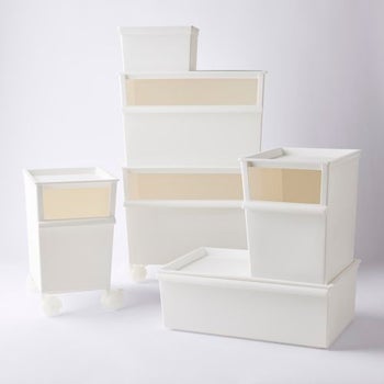 product image of all the stackable storage bins