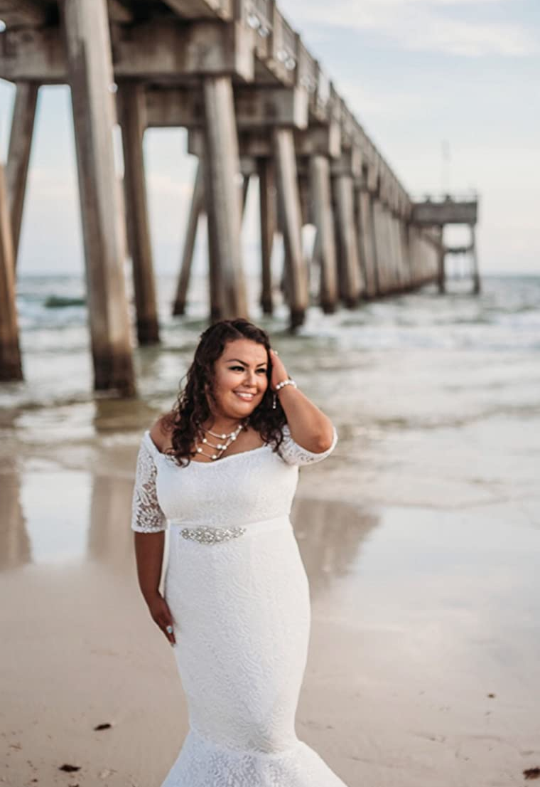 Lace white sales formal dress