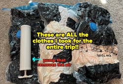 Viral News Only writer's three vacuum sealed bags 