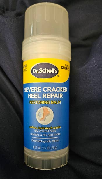 another reviewer photo of the Dr. Scholl's Severe Cracked Heel Repair Restoring Balm, 2.5 oz.