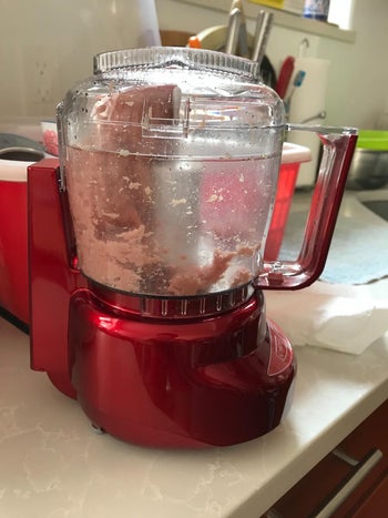 reviewer image of the food processors in red