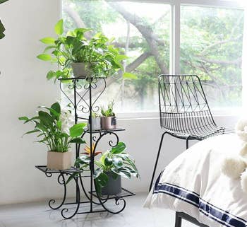 three tiered plant stand, lifestyle photo