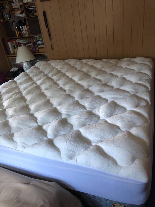 Mattress connected  a furniture  framework  successful  a cozy room, surrounded by bookshelves and a lamp, highlighting chamber  comfortableness  and organization
