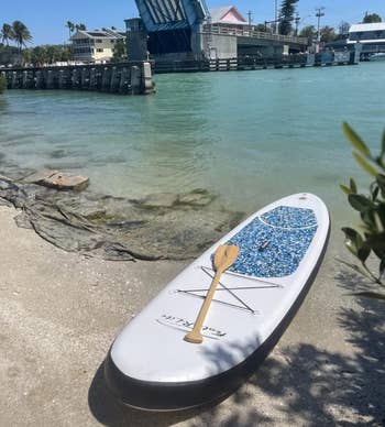 Reviewer photo of the paddleboard