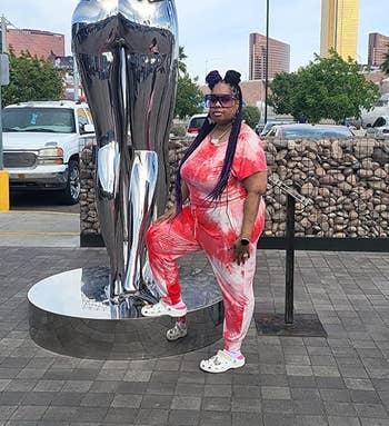 reviewer successful reddish and achromatic tie-dye jumpsuit