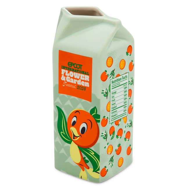 An EPCOT Flower & Garden Festival 2025-themed carton with an orange bird design
