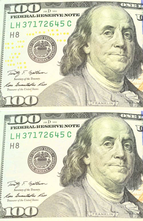 Tell counterfeit money from real quiz answers