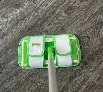Reviewer’s Swiffer with mop pad attached