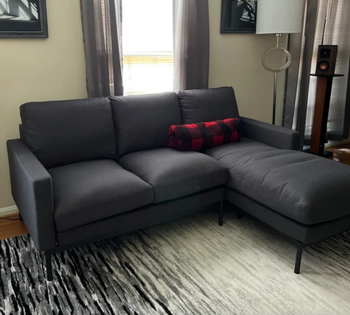 reviewer photo of the gray couch
