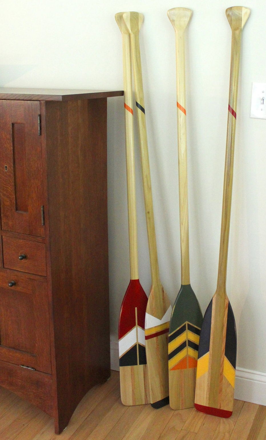four different oars