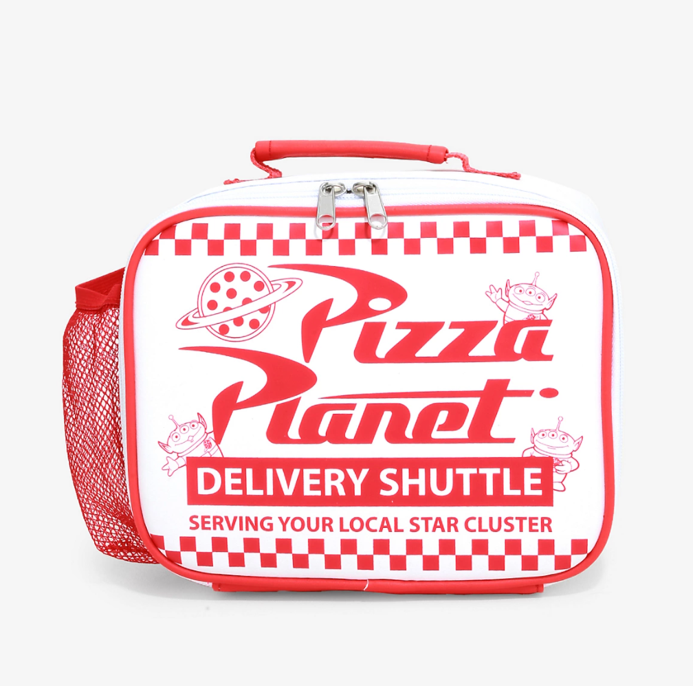 a pizza planet lunch bag