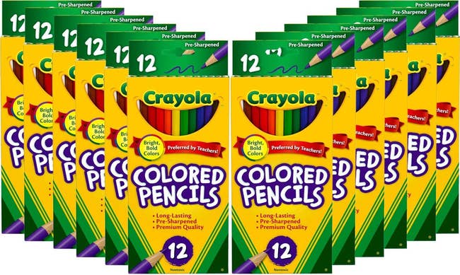 12 packs of colored pencils