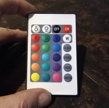 reviewer photo of the remote control
