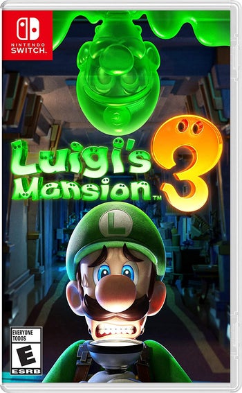 the box art for luigi's mansion 3 featuring luigi and gooigi 