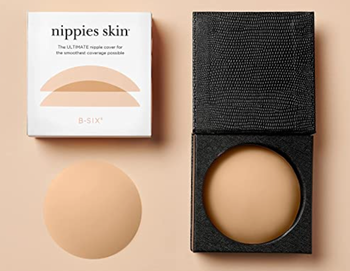 Beige nipple covers in a case 