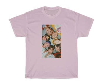 the bts t shirt in pink
