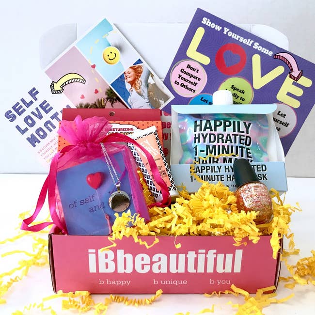 a beauty box filled with beauty products
