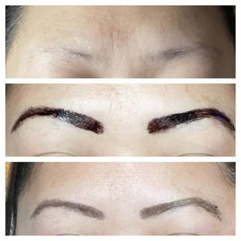  bare brows, freshly tattooed brows, and healed brows