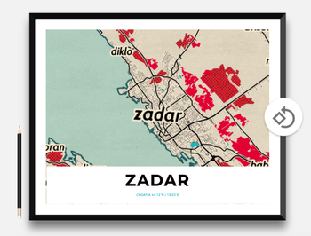 a customized print of Zadar