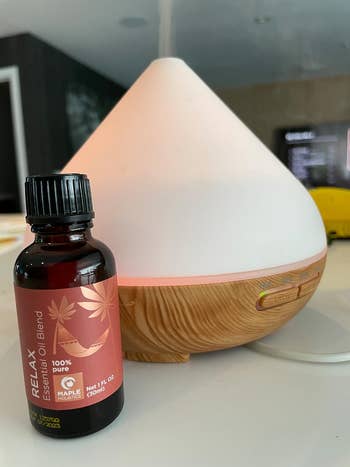 reviewer's relax bottle by a difffuser