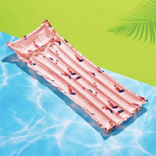 pink pool bed