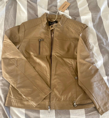 Reviewer image of beige jacket