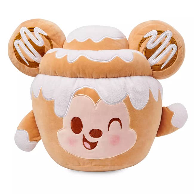 Mickey Mouse plushie that looks like a cinnamon roll