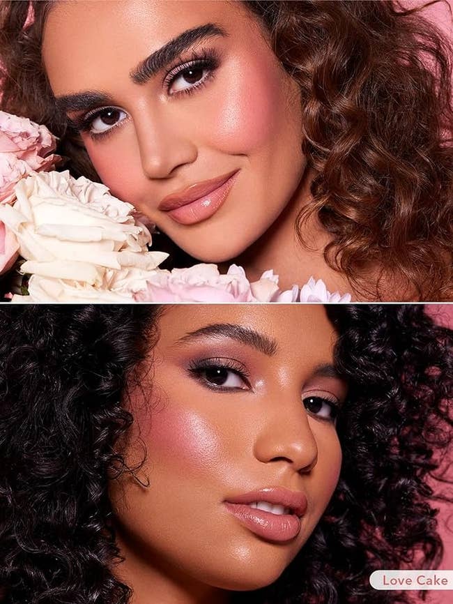 Two models wearing the blush in shade 