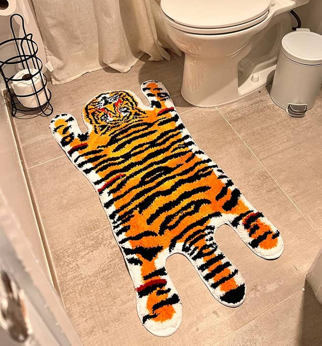 tiger bath mat successful reviewers bathroom