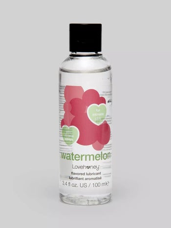 Bottle of lovehoney watermelon lubricant