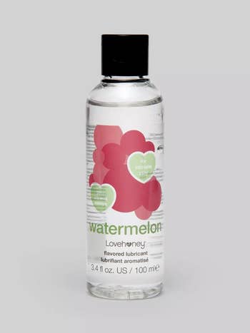 Bottle of lovehoney watermelon lubricant