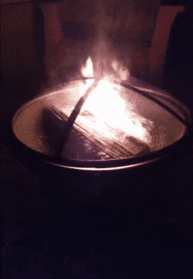 gif of a fire burning in the firepit