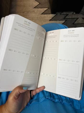 Social media trends Viral content Trending hashtags Social media updates Trending memes and videos Open planner showing prompts for daily reflection and journaling, including questions about spending time with others and self-description