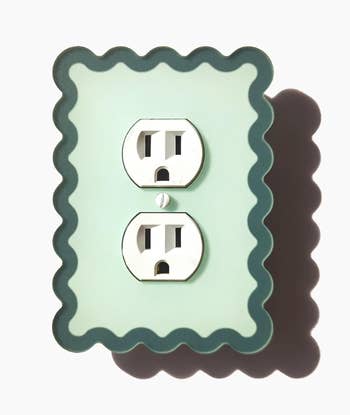 outlet screen  with a greenish  design
