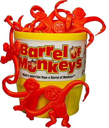 closeup of the monkey toys