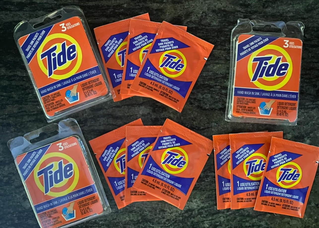 reviewer photo of tide sink packs