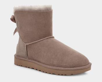 the front of the Ugg boots in caribou color