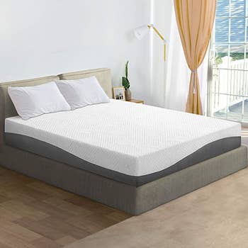 memory foam mattress on a bed